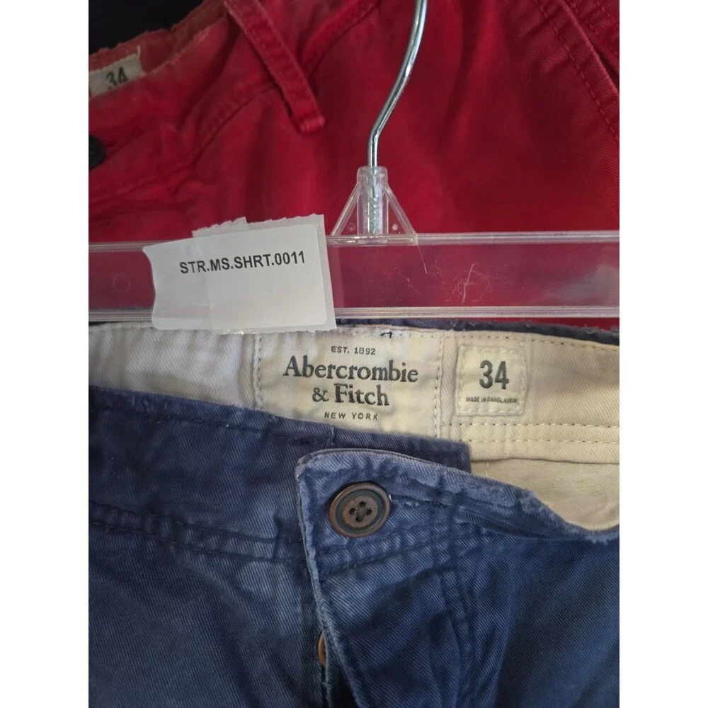 Abercrombie And Fitch Washed Blue Mens Shorts Size 34